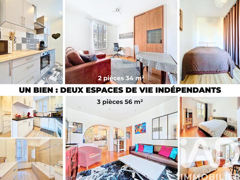 Appartement - 90 m² - 5 pièces