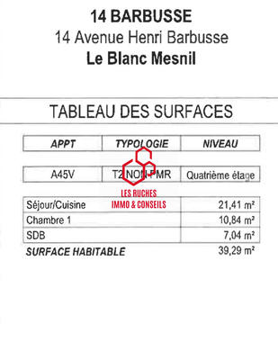 Appartement - 39 m² - 2 pièces