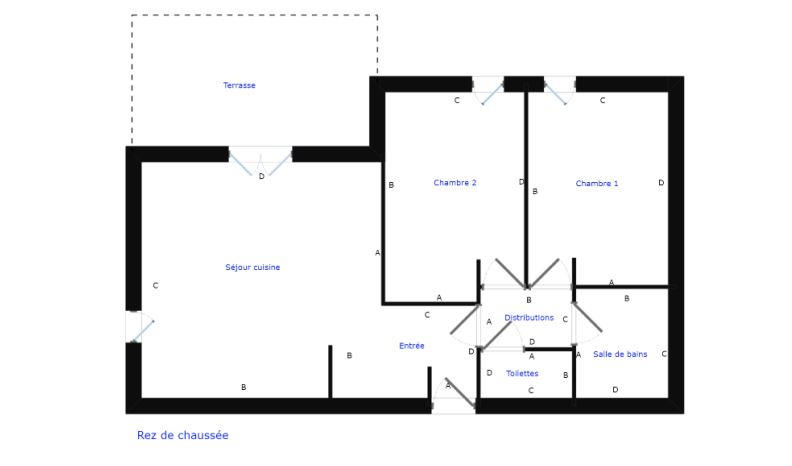 Appartement - 56 m² - 3 pièces