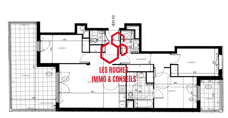 Appartement - 80 m² - 4 pièces