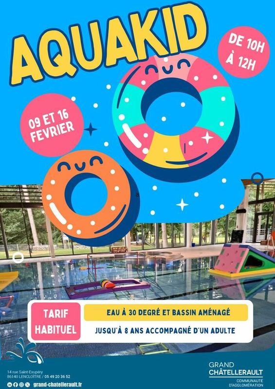 L'aquakid revient à la piscine de Lencloitre