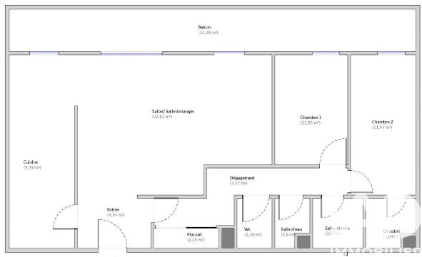 Appartement - 79 m² - 4 pièces
