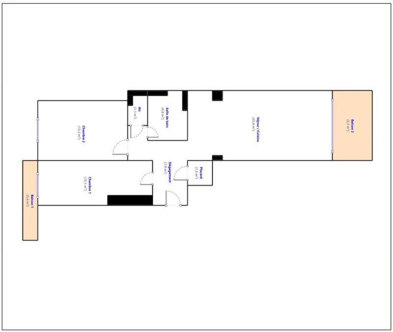 Appartement - 66 m² - 3 pièces