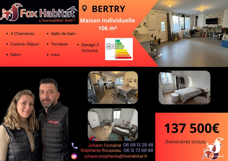 Maison - 106 m² - 5 pièces