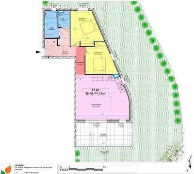 Appartement - 74 m² - 3 pièces