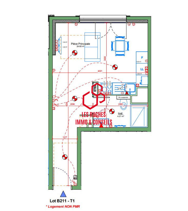 Appartement - 30 m² - 1 pièce
