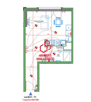 Appartement - 30 m² - 1 pièce