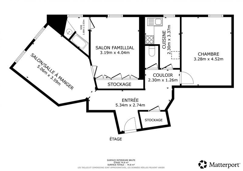 Appartement - 65 m² - 3 pièces