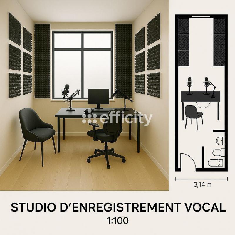 Bureau - 28 m² - 1 pièce