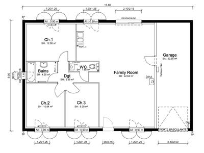 Maison - 85 m² - 4 pièces