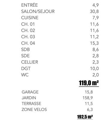 Maison - 119 m² - 5 pièces