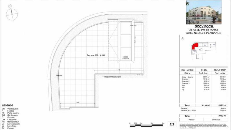 Appartement - 83 m² - 4 pièces