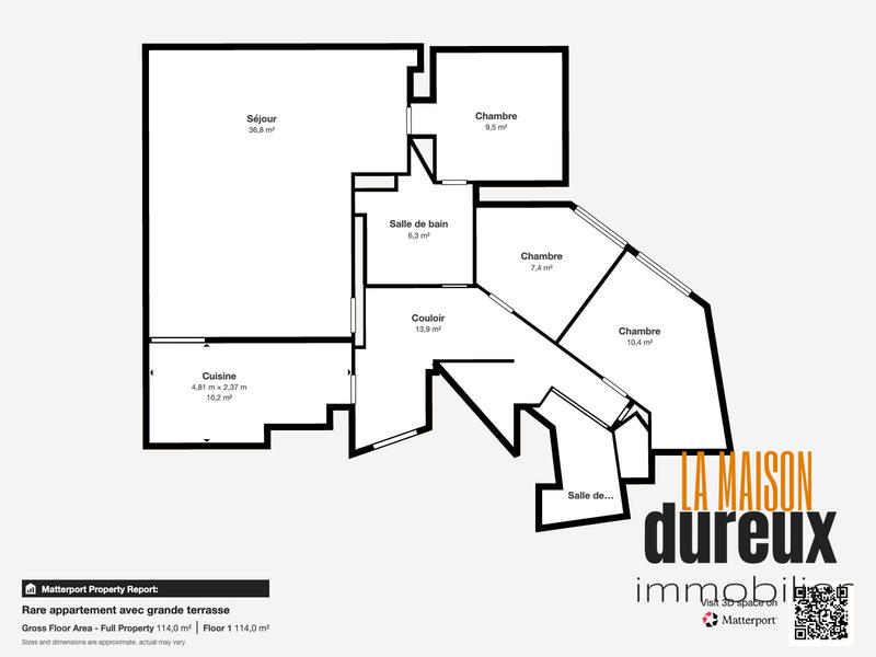 Appartement - 101 m² - 5 pièces