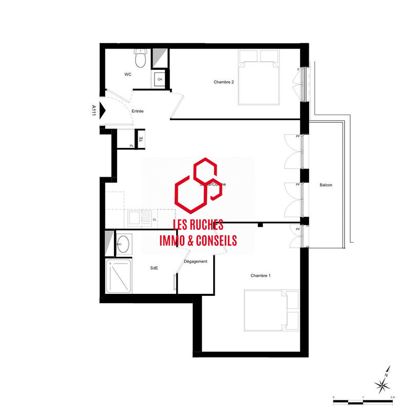 Appartement - 58 m² - 3 pièces