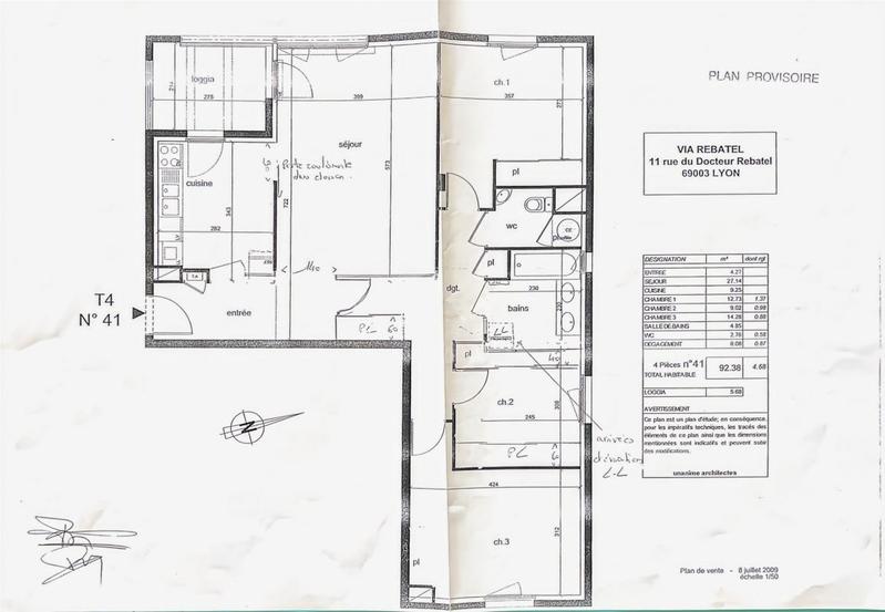 Appartement - 90 m² - 4 pièces