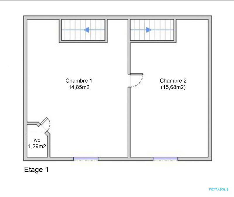 Maison - 65 m² - 3 pièces
