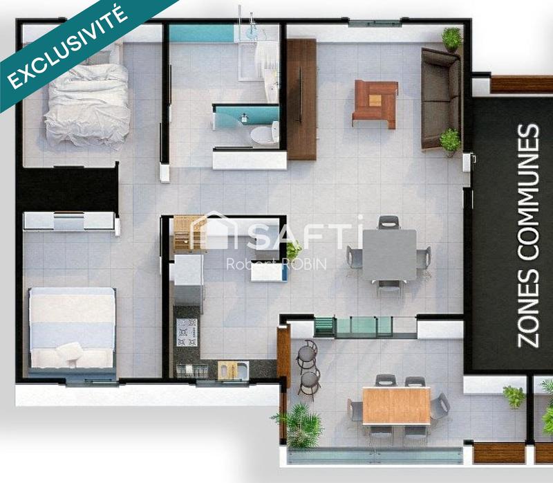 Appartement - 72 m² - 4 pièces