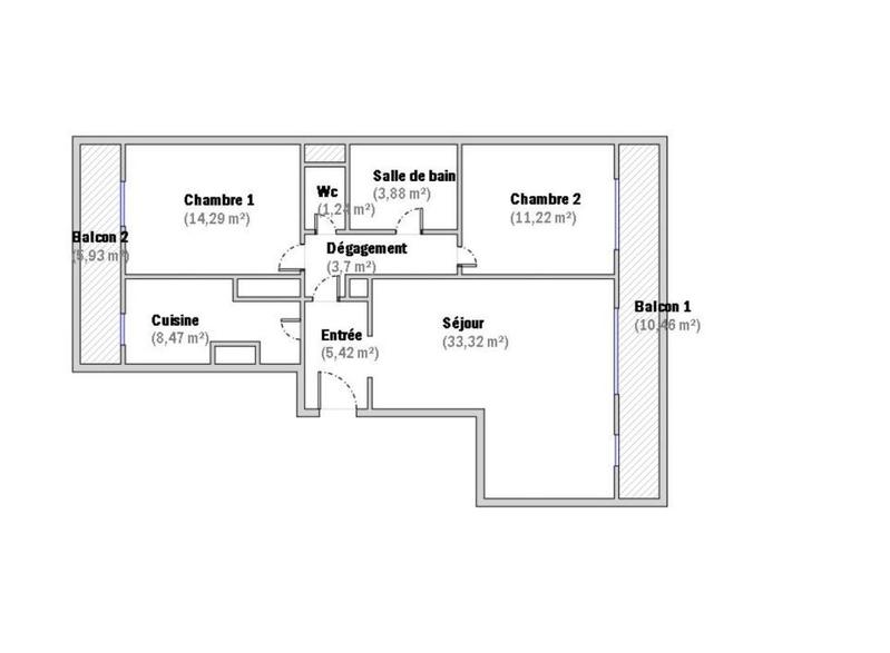 Appartement - 81 m² - 3 pièces