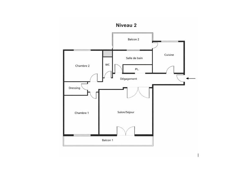 Appartement - 67 m² - 3 pièces