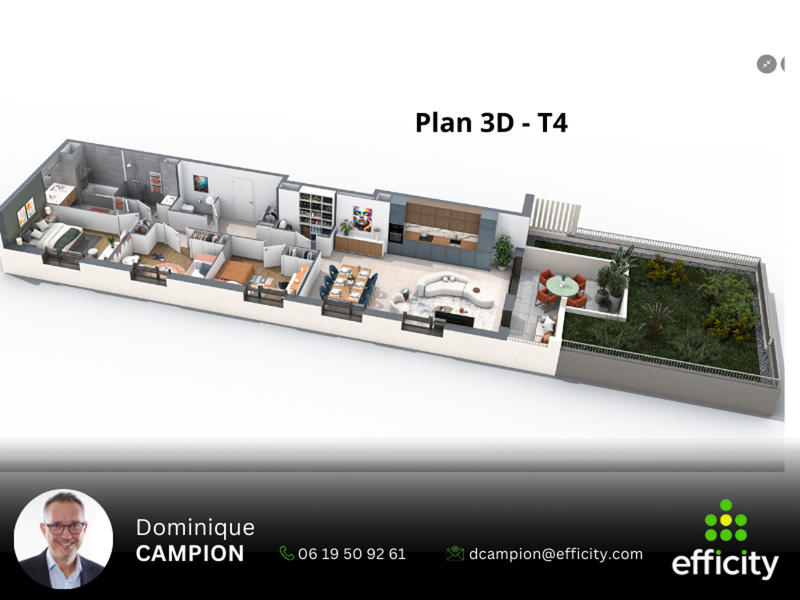 Appartement - 97 m² - 4 pièces