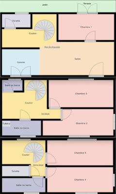 Chambre - 26 m² - 6 pièces