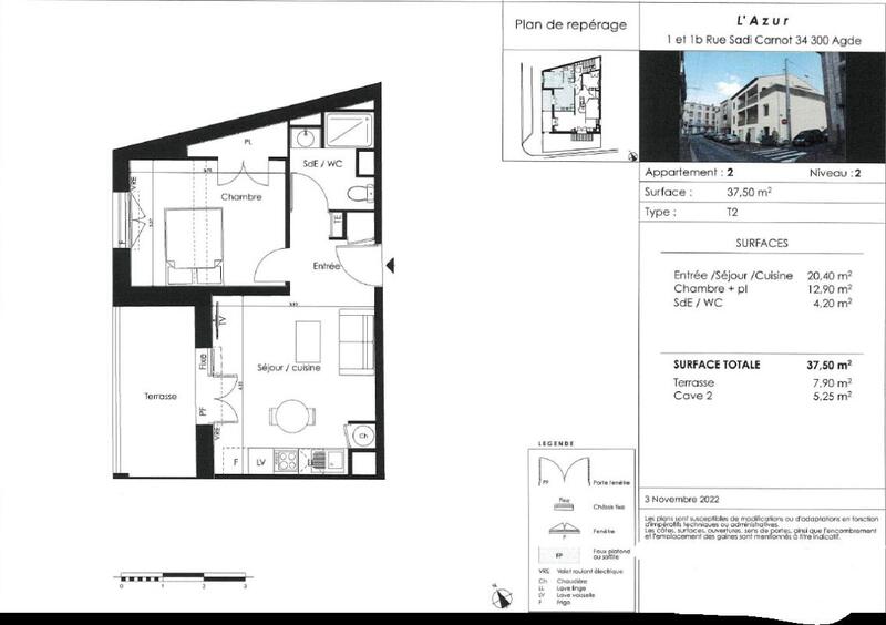 Appartement - 34 m² - 2 pièces