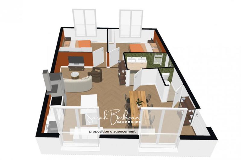 Appartement - 61 m² - 3 pièces