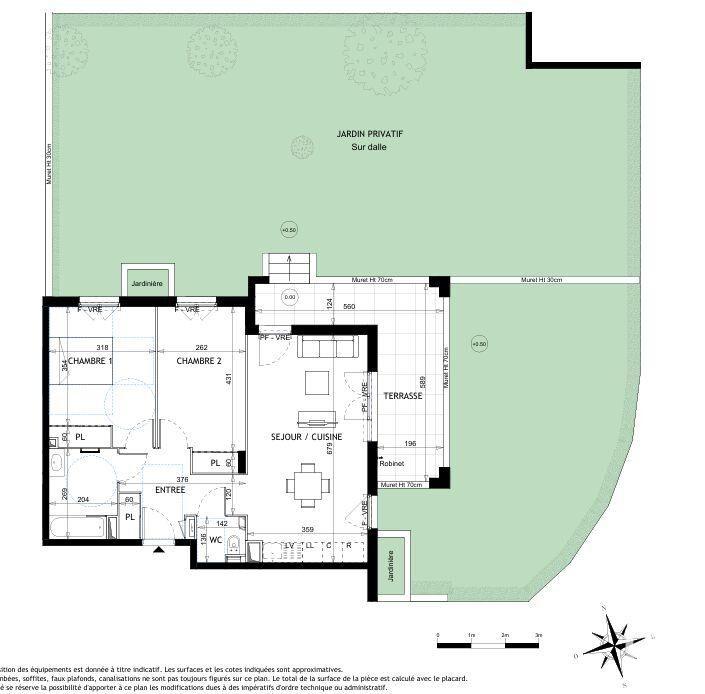 Appartement - 64 m² - 3 pièces