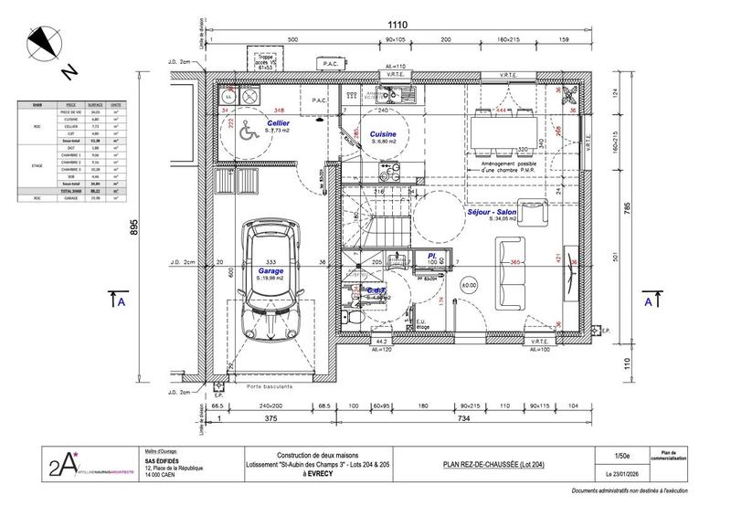 Maison - 88 m² - 4 pièces