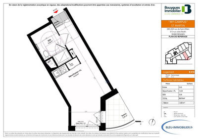 Appartement - 24 m² - 1 pièce