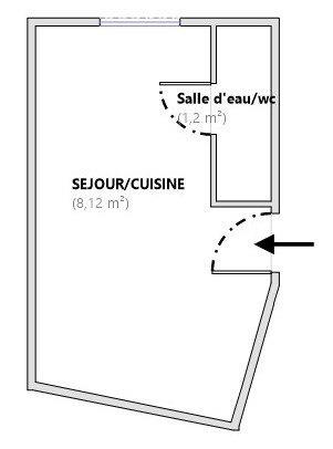 Appartement - 9 m² - 1 pièce
