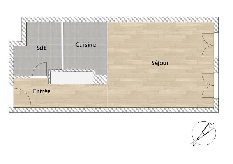 Appartement - 29 m² - 1 pièce