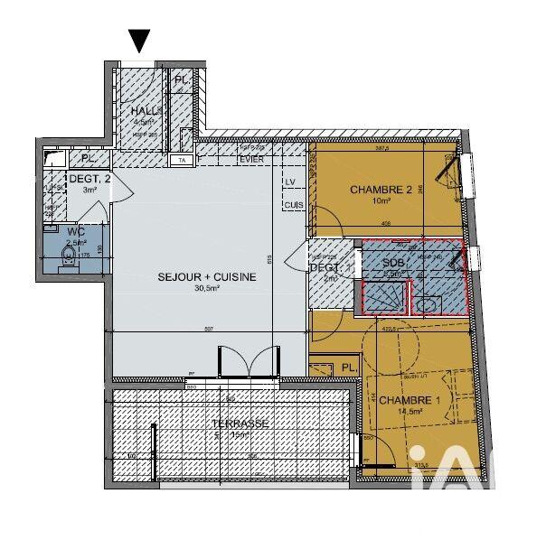 Appartement - 73 m² - 3 pièces
