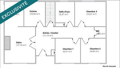 Maison - 90 m² - 5 pièces