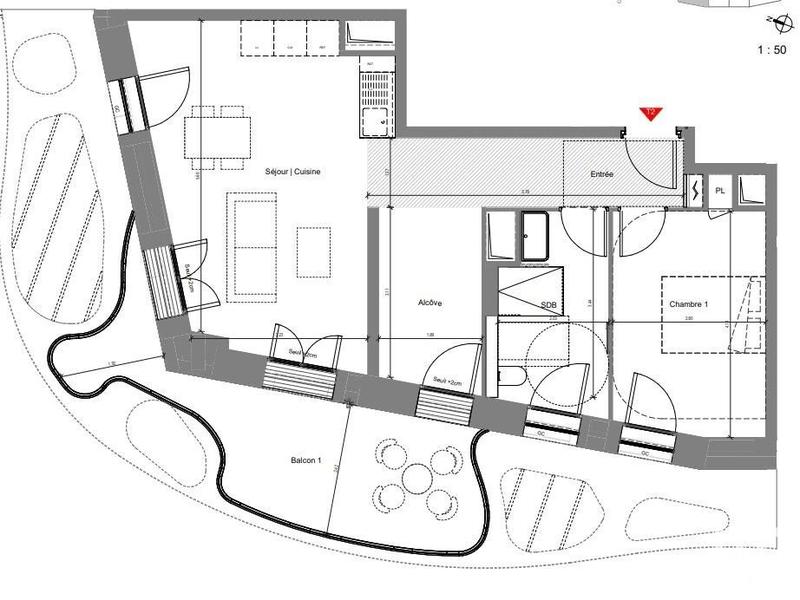 Appartement - 56 m² - 2 pièces