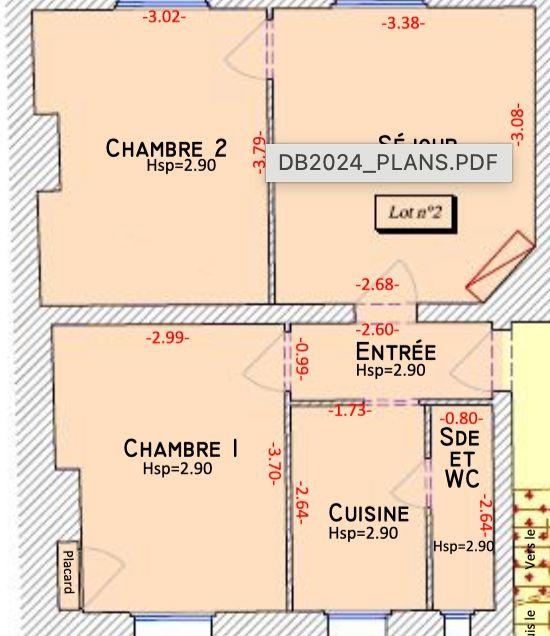 Appartement - 45 m² - 3 pièces