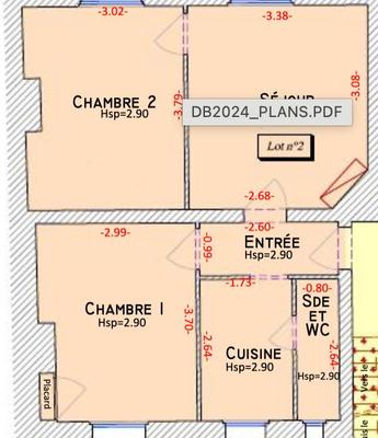 Appartement - 45 m² - 3 pièces