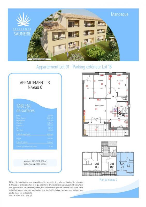 Appartement - 69 m² - 3 pièces