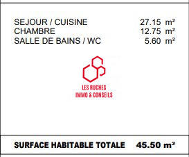 Appartement - 46 m² - 2 pièces