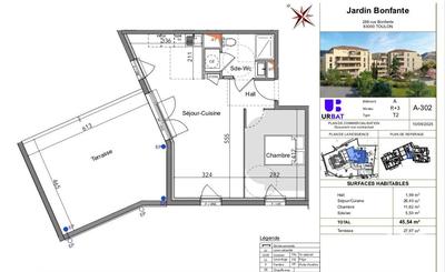 Appartement - 45 m² - 2 pièces