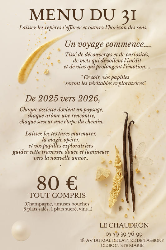 Réveillon au restaurant le Chaudron