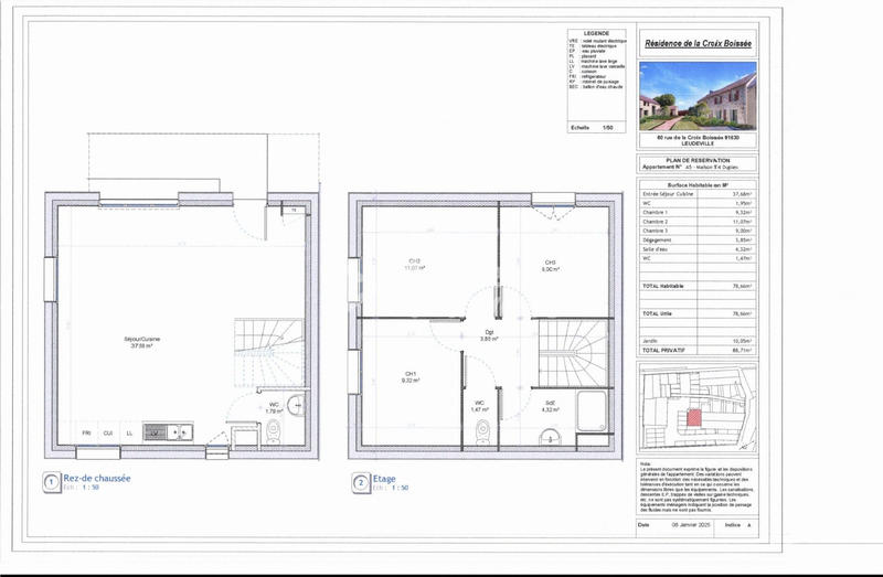 Maison - 79 m² - 4 pièces