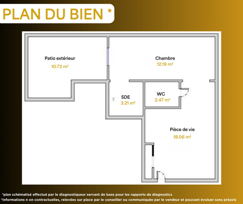 Appartement - 36 m² - 2 pièces