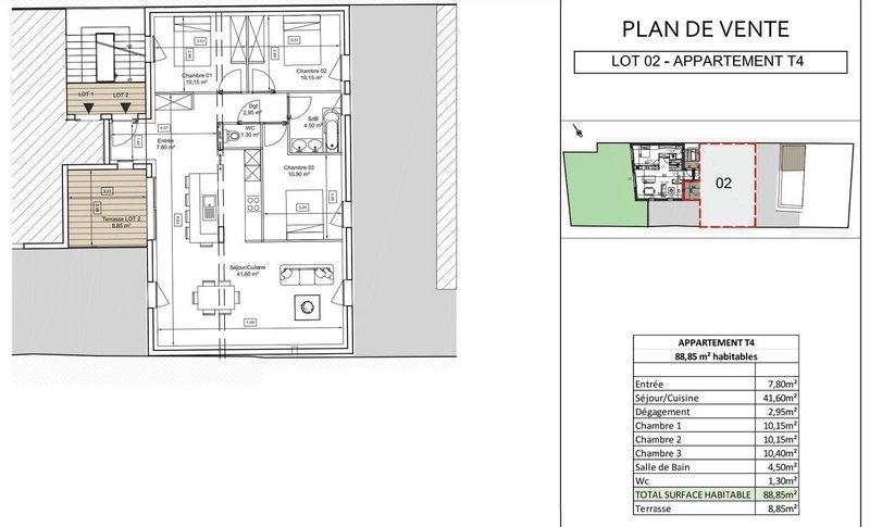Appartement - 87 m² - 4 pièces