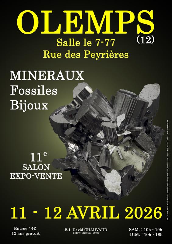 11e Salon Mineraux Fossiles Bijoux de Olemps (Aveyron)