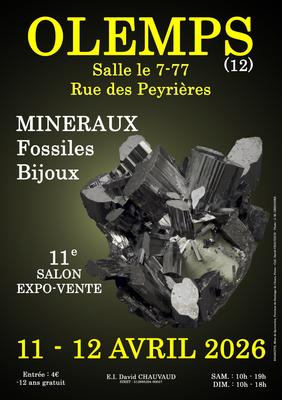 11e Salon Mineraux Fossiles Bijoux de Olemps (Aveyron)