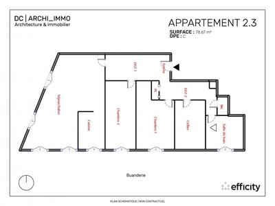 Appartement - 79 m² - 3 pièces