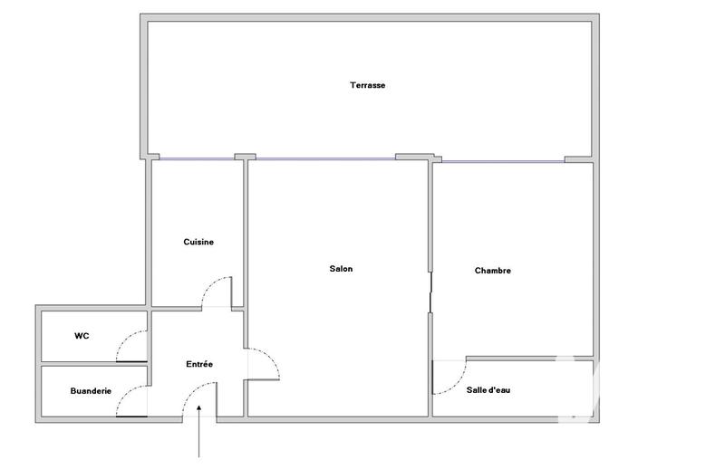 Appartement - 55 m² - 2 pièces