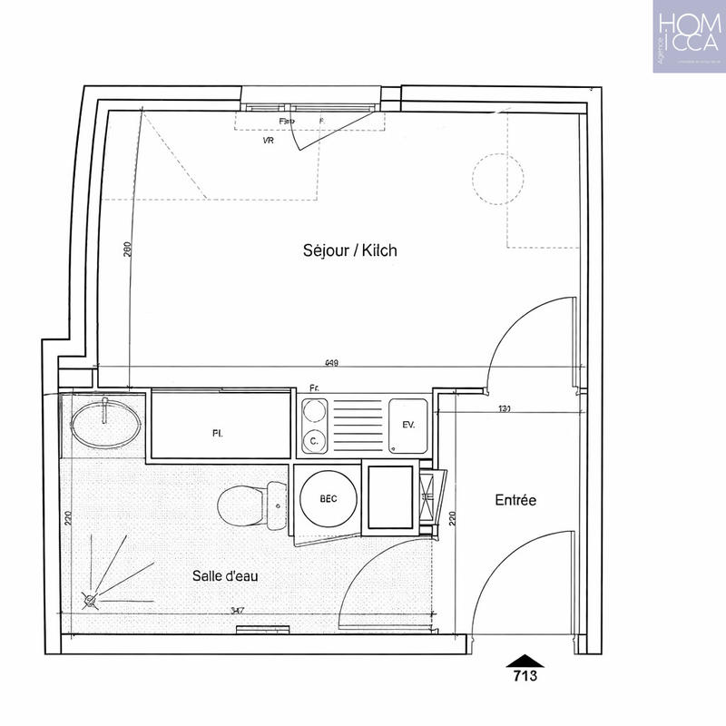 Appartement - 22 m² - 1 pièce