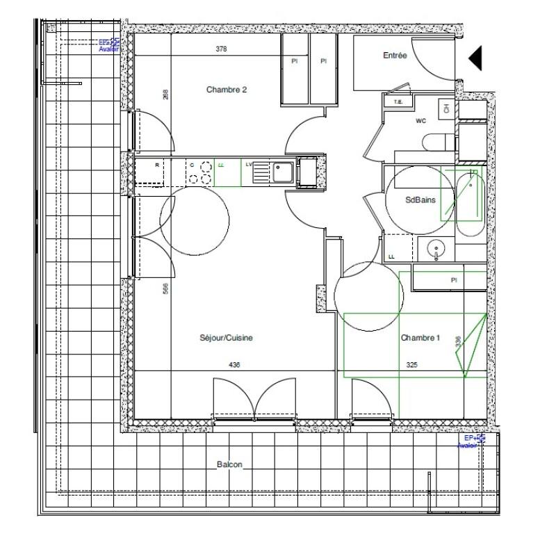 Appartement - 60 m² - 3 pièces